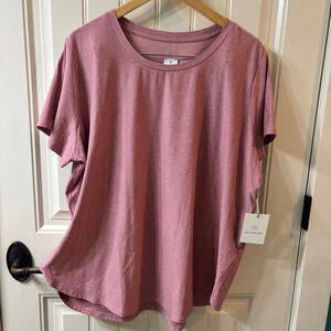 Women's New We Wander Pink/mauve Short Sleeve Tee 3X We Flex moisture wicking
